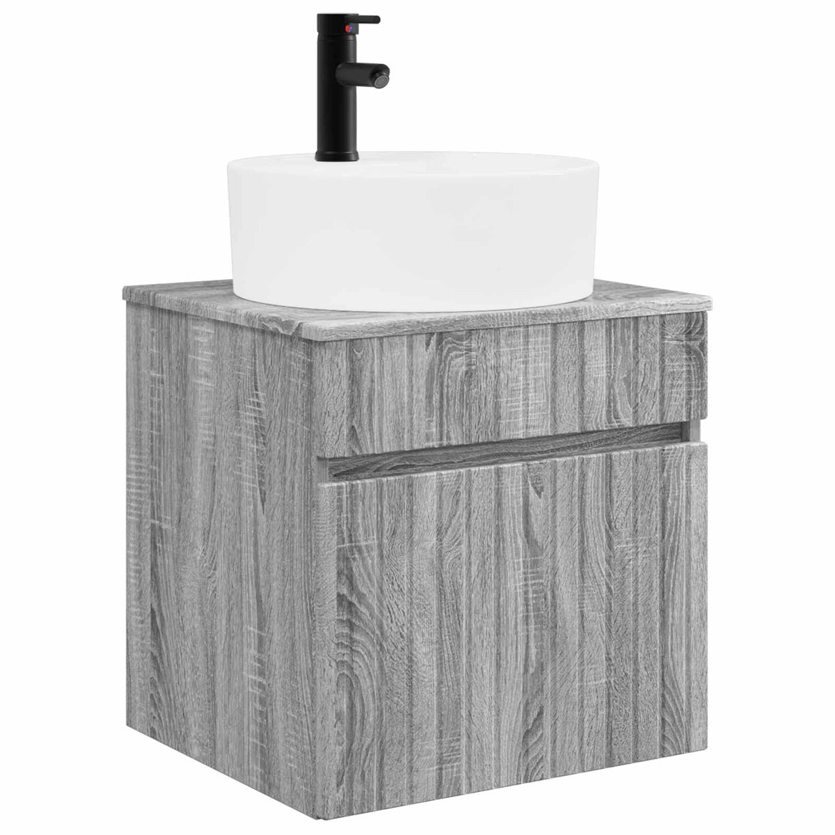 Set di Armadi da Bagno 5 pz Sonoma grigio Legno ingegnerizzato