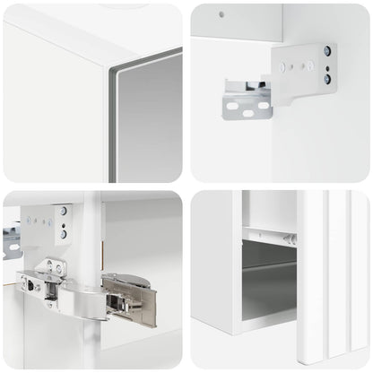 Set di Armadi da Bagno 4 pz Bianco Legno ingegnerizzato | homemem39