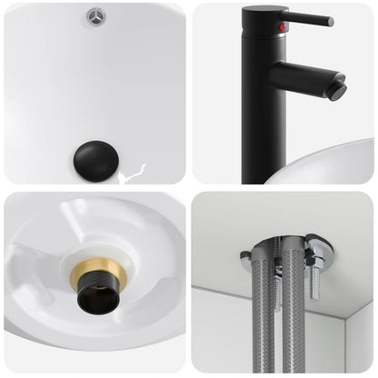 Set di Armadi da Bagno 4 pz Bianco Legno ingegnerizzato | homemem39