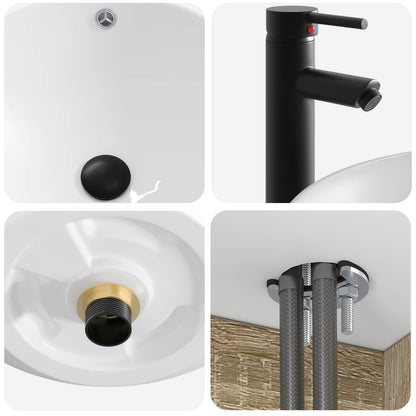 Set di Armadi da Bagno 4 pz Rovere Sonoma Legno ingegnerizzato | homemem39