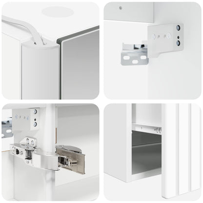 Set di Armadi da Bagno 4 pz Bianco Legno ingegnerizzato | homemem39