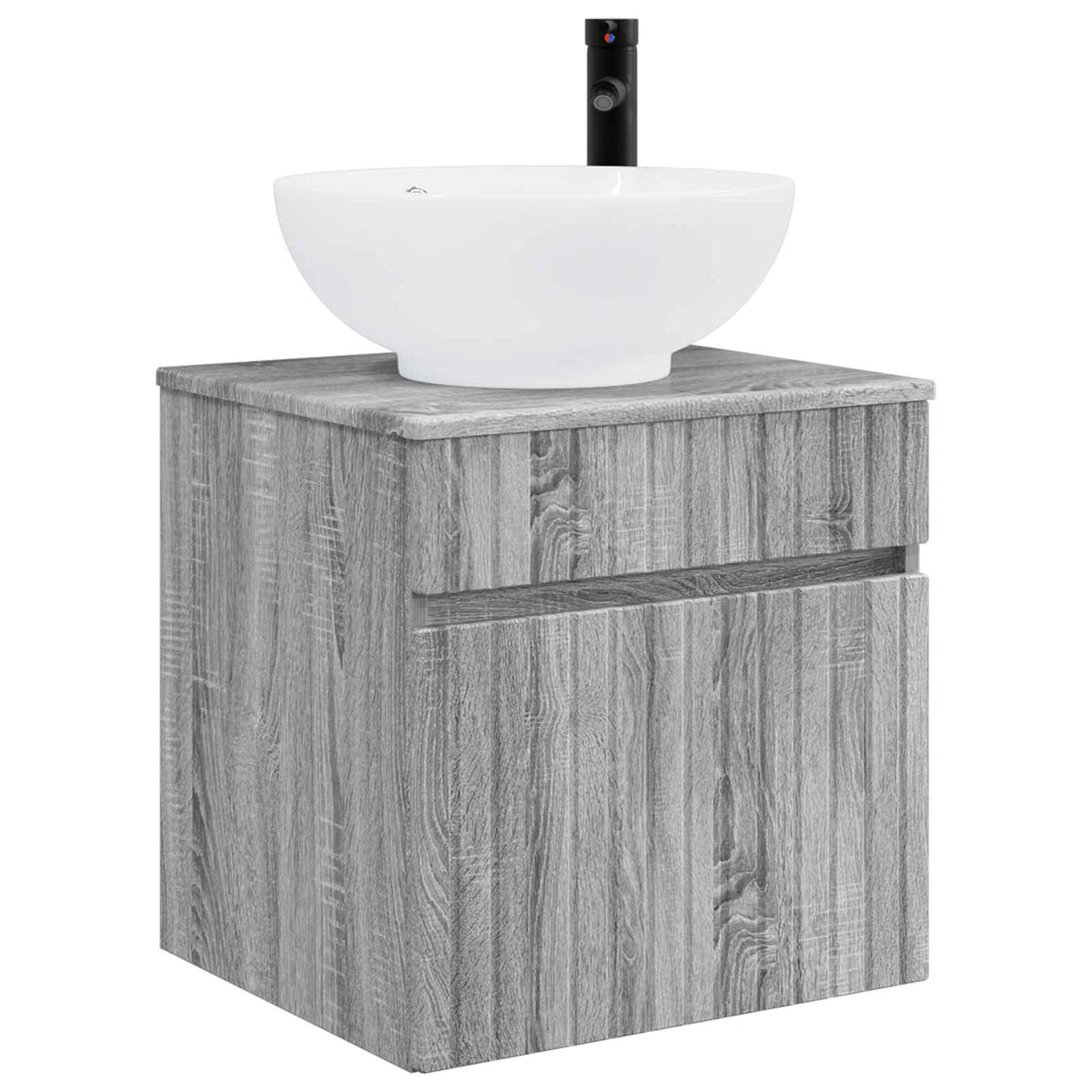 Set di Armadi da Bagno 4 pz Sonoma grigio Legno ingegnerizzato | homemem39