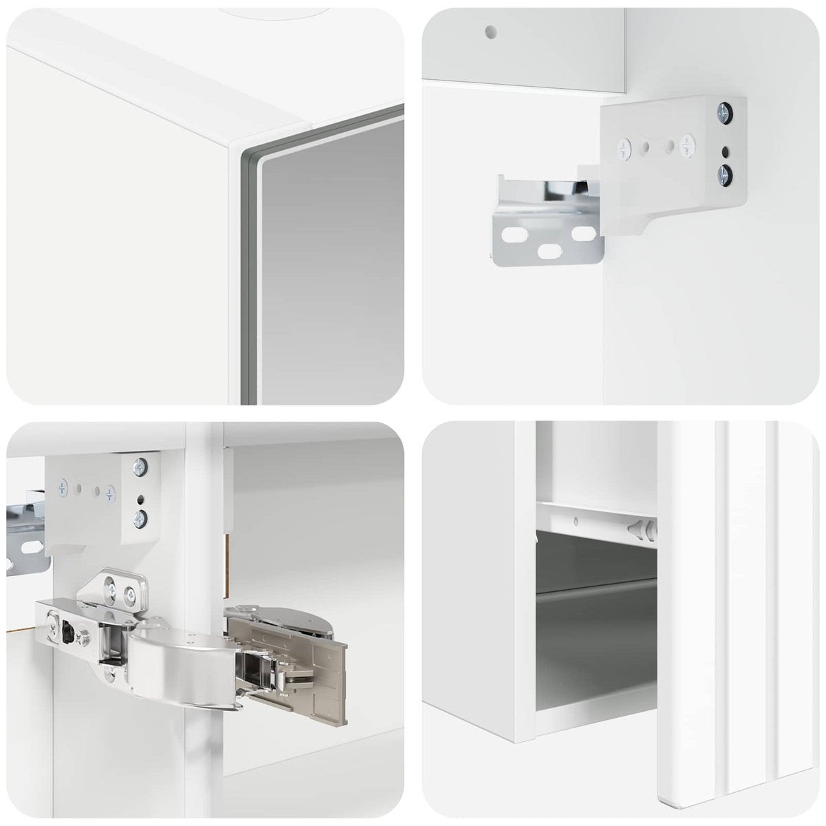 Set di Armadi da Bagno 5 pz Bianco Legno ingegnerizzato | homemem39