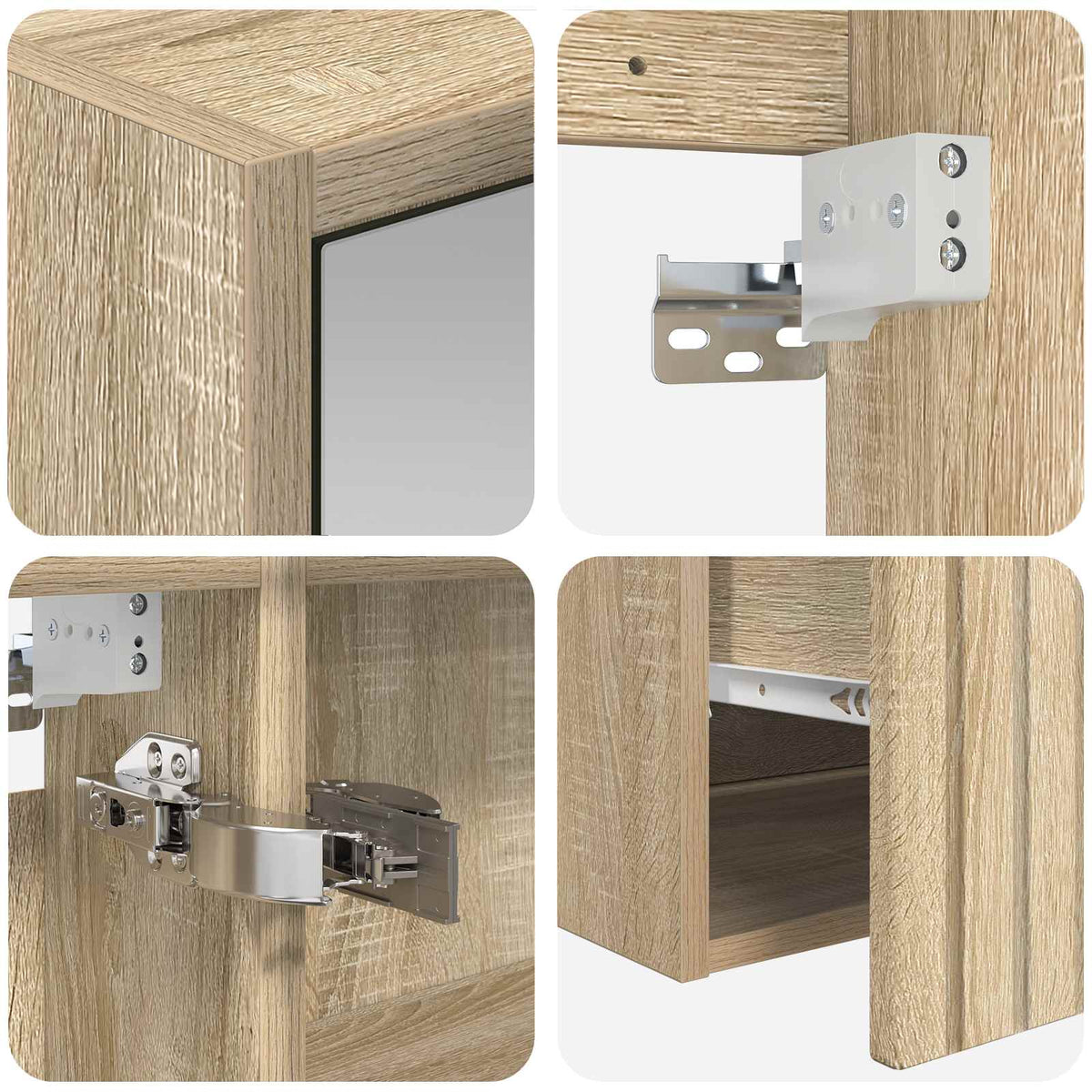 Set di Armadi da Bagno 5 pz Rovere Sonoma Legno ingegnerizzato | homemem39