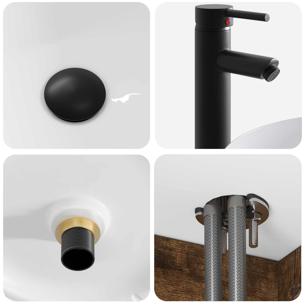 Set di Armadi da Bagno 5 pz Rovere Fumo Legno ingegnerizzato | homemem39