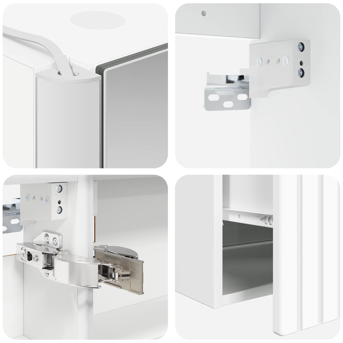 Set di Armadi da Bagno 5 pz Bianco Legno ingegnerizzato | homemem39
