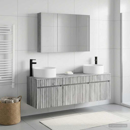 Set di Armadi da Bagno 4 pz Sonoma grigio Legno ingegnerizzato | homemem39