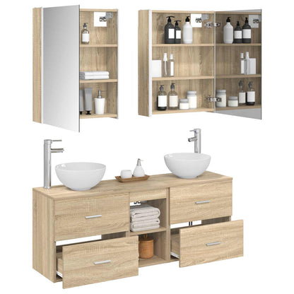 Set di Armadi da Bagno 5 pz Rovere Sonoma Legno ingegnerizzato | homemem39