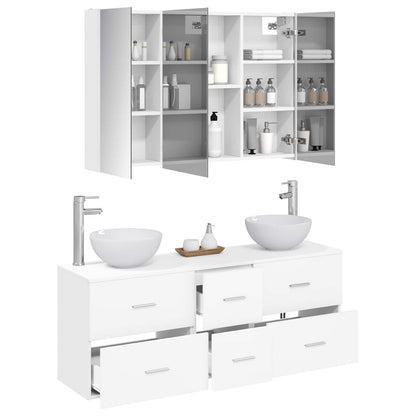 Set di mobili per il bagno 4 pz Bianco | homemem39