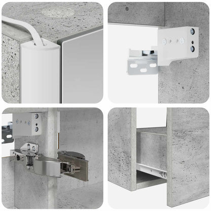 Set di mobili per il bagno 4 pz Grigio Cemento | homemem39