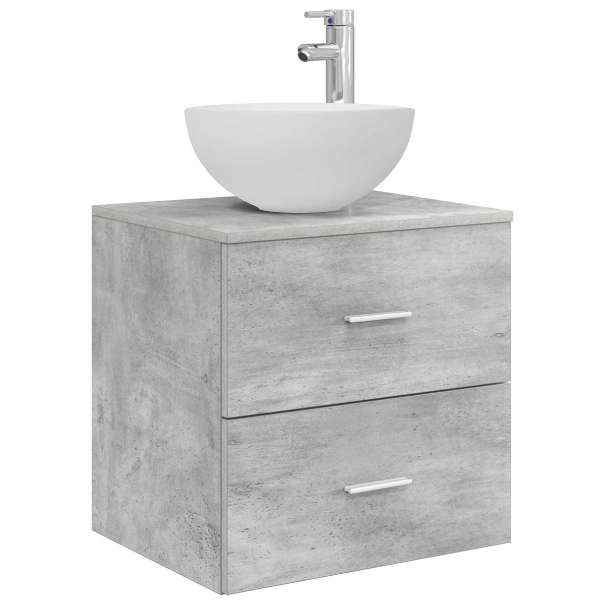 Set di mobili per il bagno 4 pz Grigio Cemento | homemem39