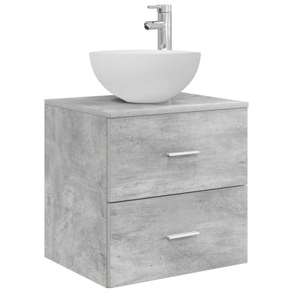 Set di mobili per il bagno 4 pz Grigio Cemento | homemem39