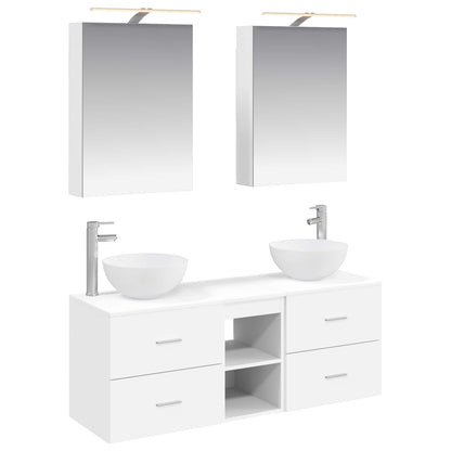 Set di mobili per il bagno 5 pz Bianco | homemem39