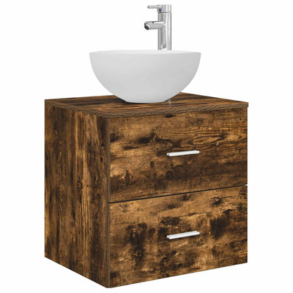 Set di mobili per il bagno 5 pz Rovere Fumo | homemem39