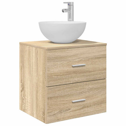 Set di mobili per il bagno 4 pz Rovere Sonoma | homemem39