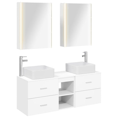 Set di mobili per il bagno 5 pz Bianco