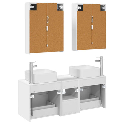 Set di mobili per il bagno 5 pz Bianco | homemem39