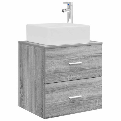 Set di mobili per il bagno 5 pz Sonoma grigio | homemem39