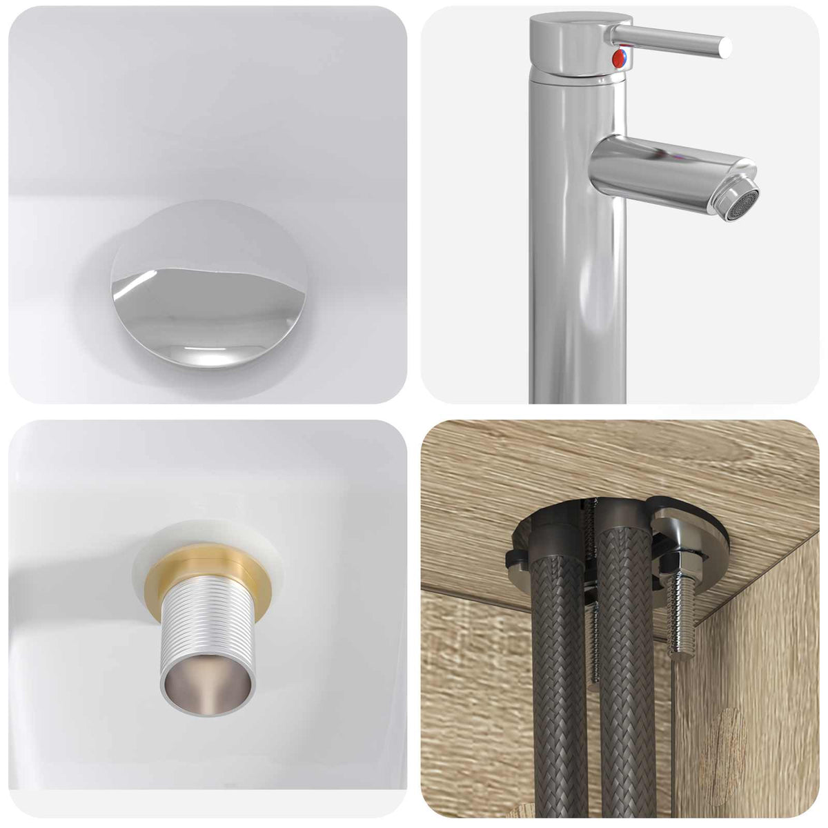 Set di mobili per il bagno 4 pz Rovere Sonoma | homemem39