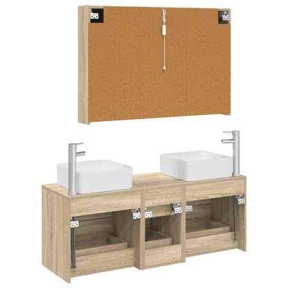 Set di mobili per il bagno 4 pz Rovere Sonoma | homemem39