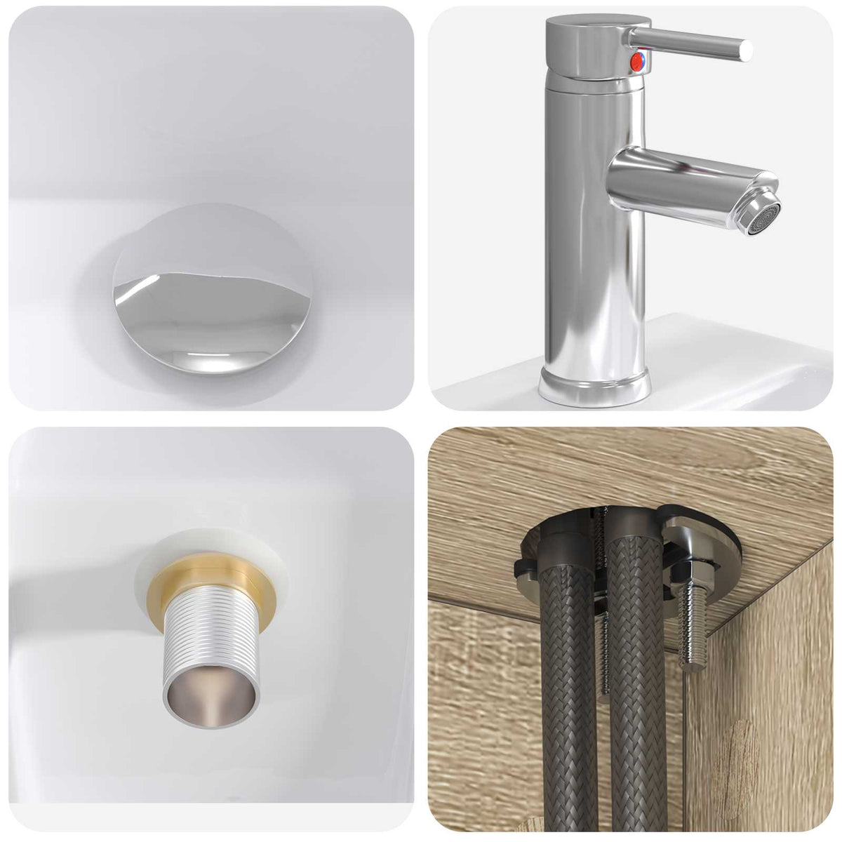 Set di mobili per il bagno 5 pz Rovere Sonoma | homemem39