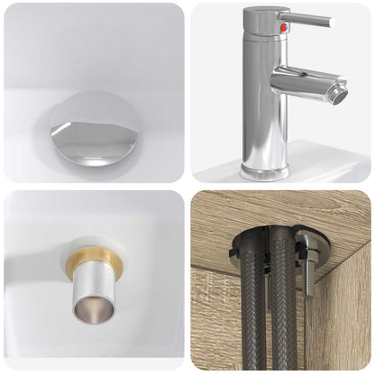 Set di mobili per il bagno 5 pz Rovere Sonoma | homemem39