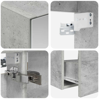 Set di mobili per il bagno 5 pz Grigio Cemento | homemem39