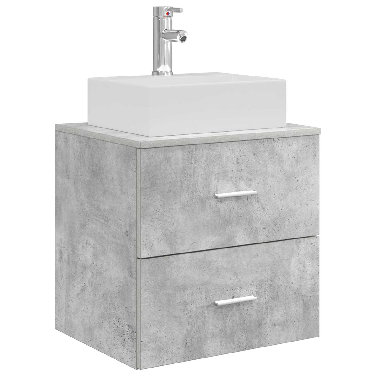Set di mobili per il bagno 5 pz Grigio Cemento | homemem39
