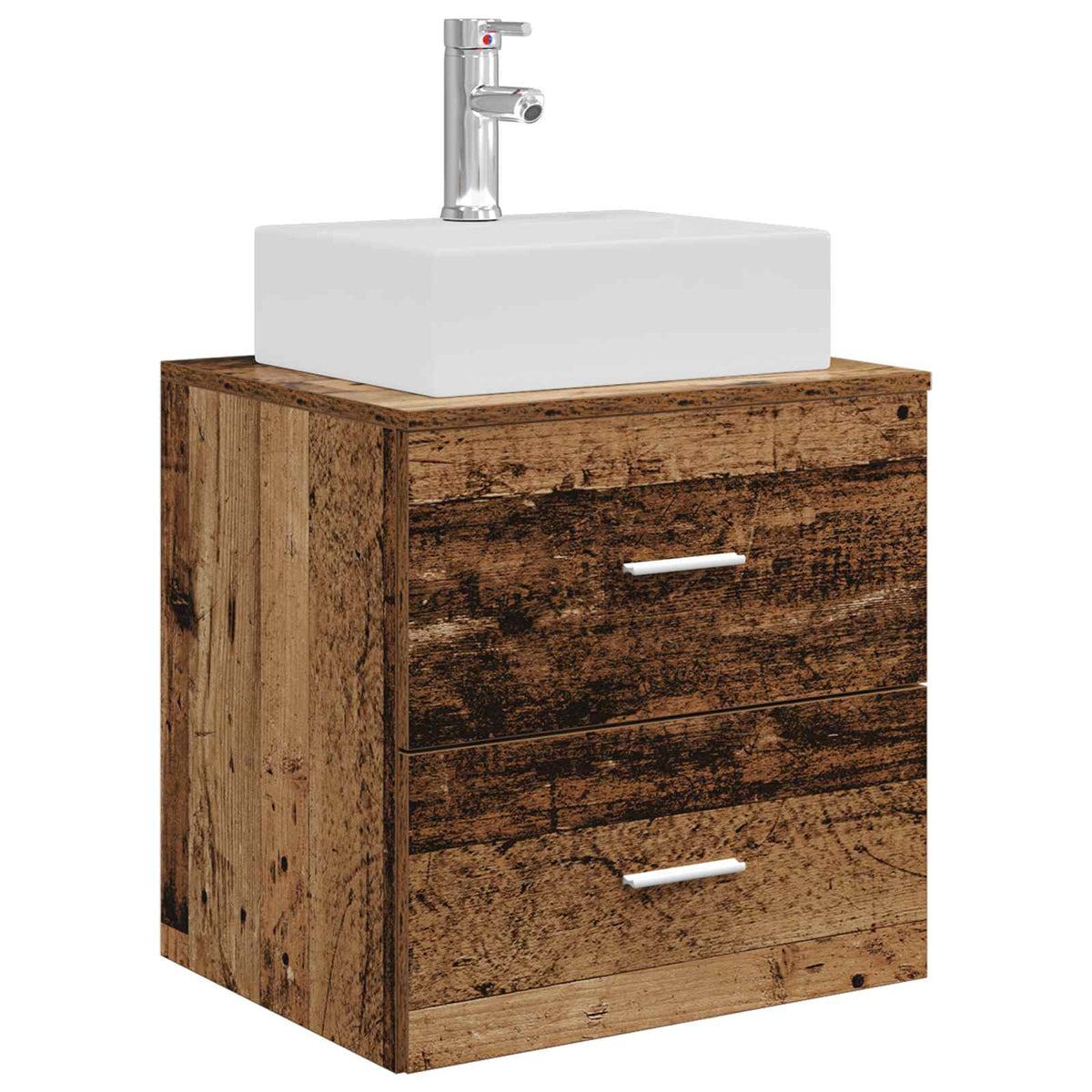 Set di mobili per il bagno 5 pz Legno antico | homemem39