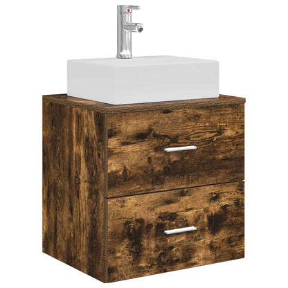 Set di mobili per il bagno 5 pz Rovere Fumo | homemem39
