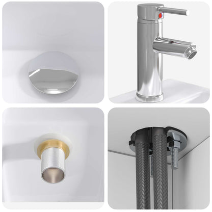 Set di mobili per il bagno 4 pz Bianco | homemem39