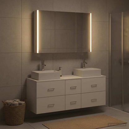 Set di mobili per il bagno 4 pz Bianco | homemem39