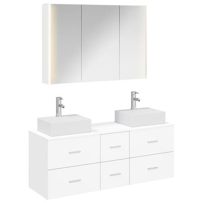 Set di mobili per il bagno 4 pz Bianco | homemem39