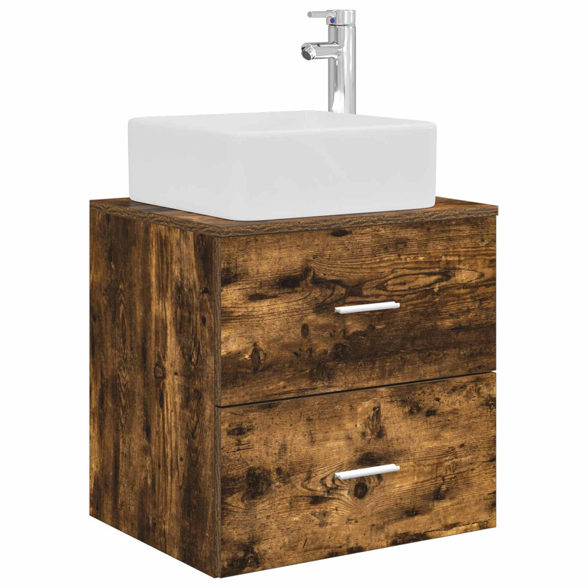 Set di mobili per il bagno 5 pz Rovere Fumo | homemem39