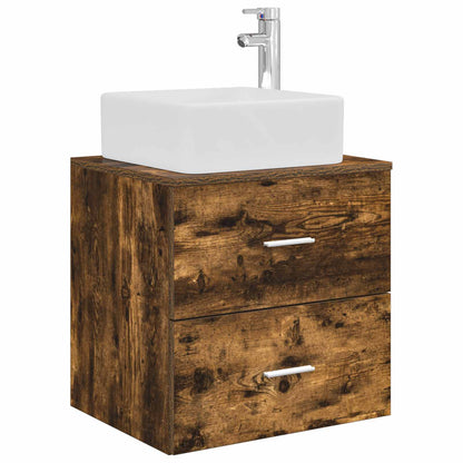 Set di mobili per il bagno 5 pz Rovere Fumo | homemem39