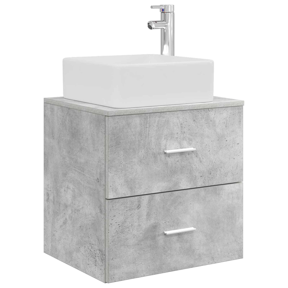 Set di mobili per il bagno 4 pz Grigio Cemento | homemem39