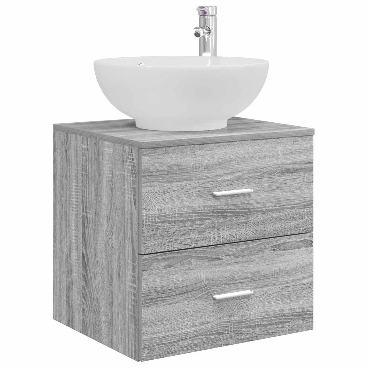 Set di mobili per il bagno 5 pz Sonoma grigio