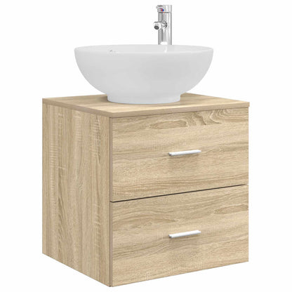 Set di mobili per il bagno 4 pz Rovere Sonoma | homemem39