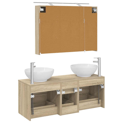 Set di mobili per il bagno 4 pz Rovere Sonoma | homemem39