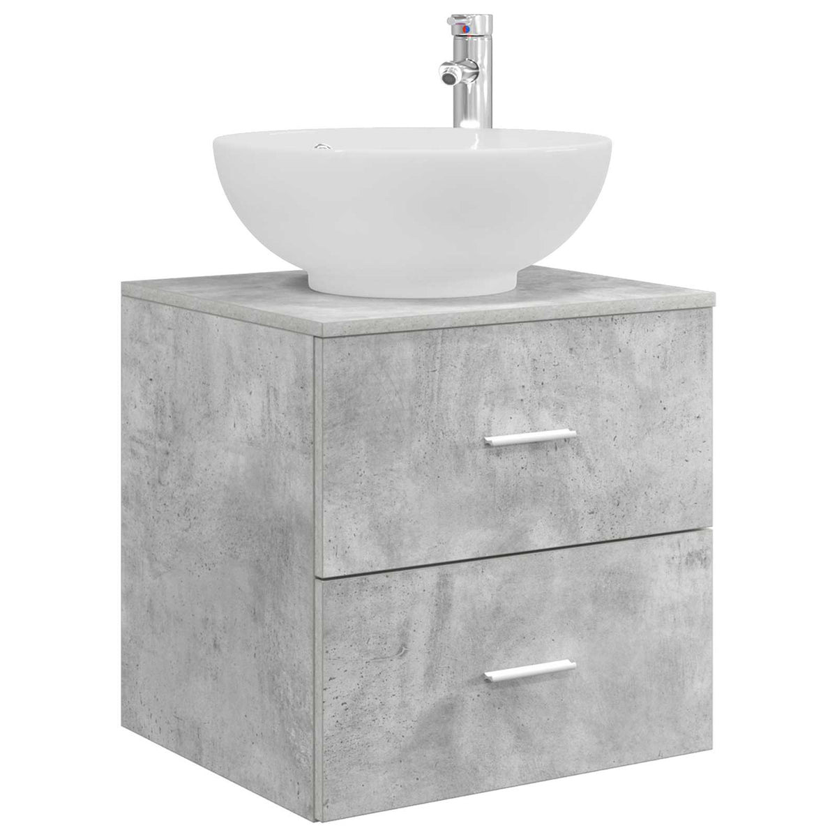 Set di mobili per il bagno 4 pz Grigio Cemento | homemem39