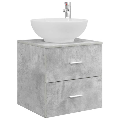 Set di mobili per il bagno 4 pz Grigio Cemento | homemem39