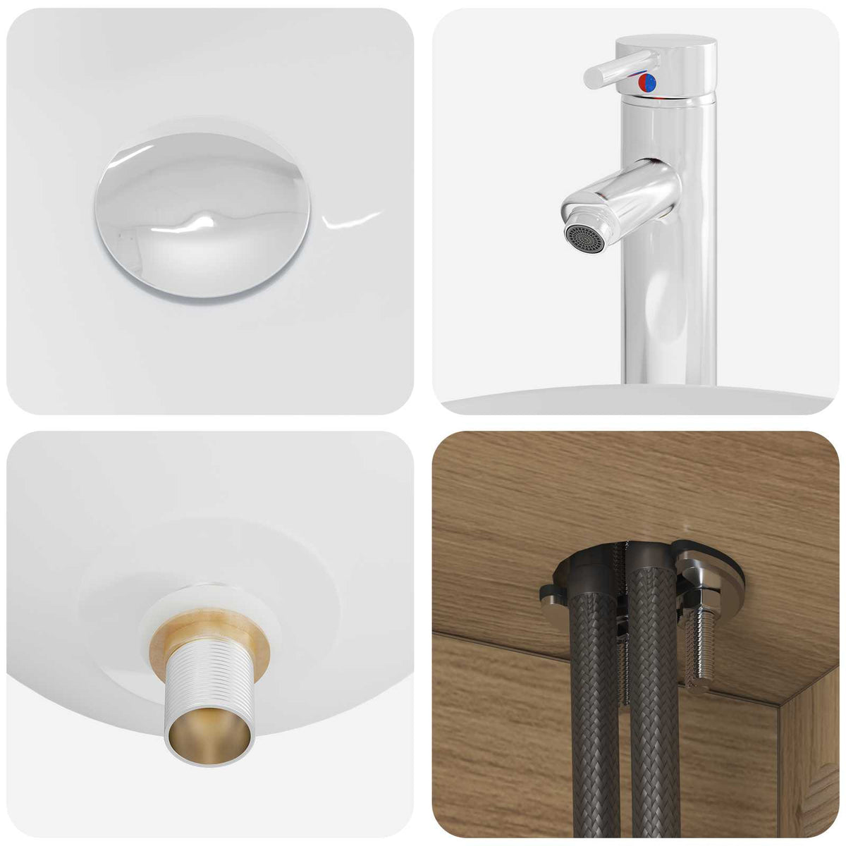 Set di mobili per il bagno 4 pz Rovere Artigianale | homemem39