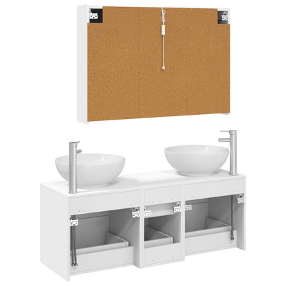Set di mobili per il bagno 4 pz Bianco | homemem39