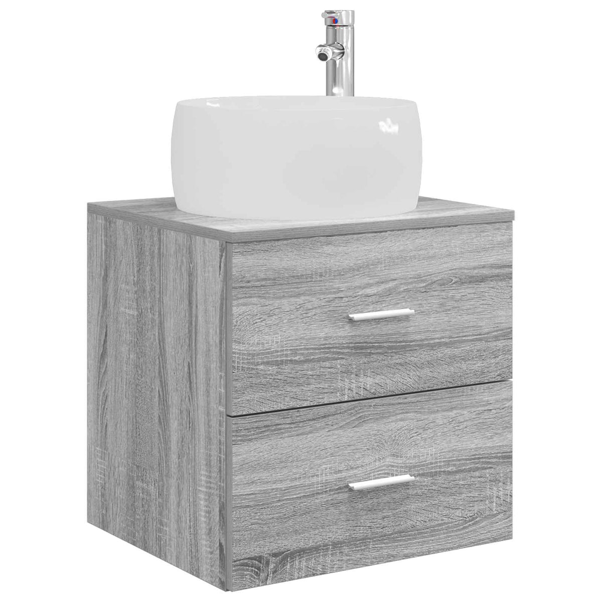Set di mobili per il bagno 5 pz Sonoma grigio | homemem39