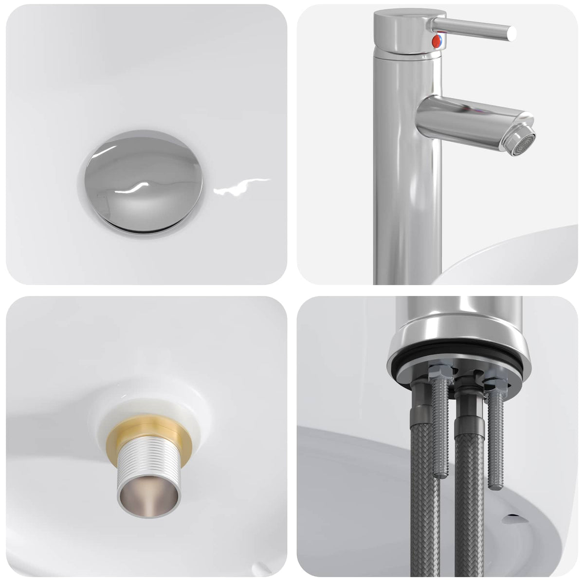 Set di mobili per il bagno 5 pz Legno antico | homemem39