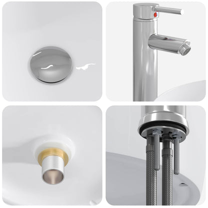 Set di mobili per il bagno 5 pz Legno antico | homemem39