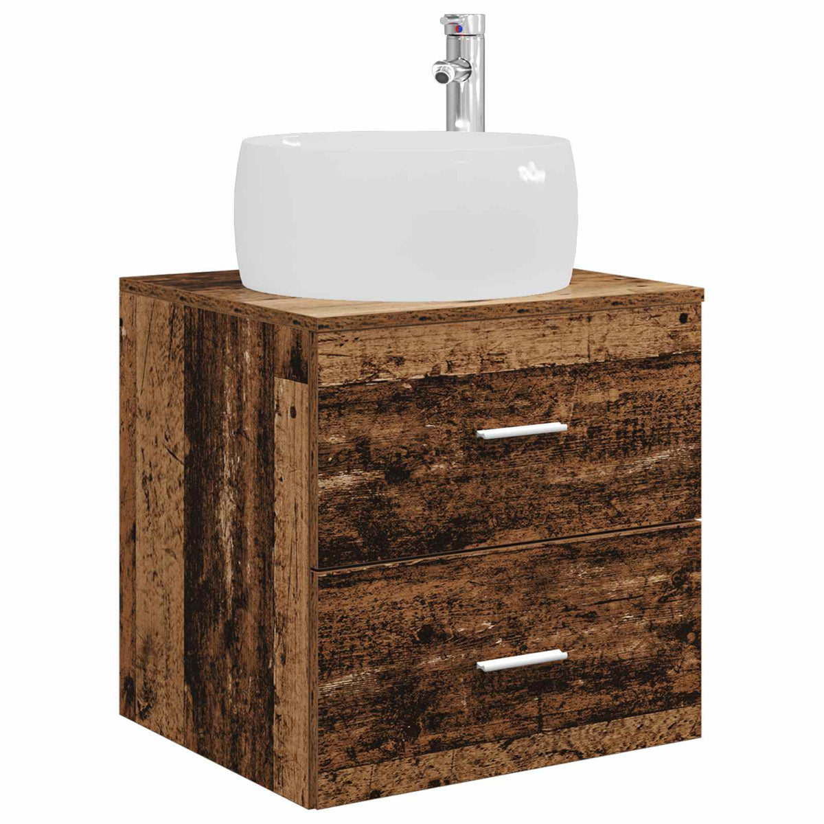Set di mobili per il bagno 5 pz Legno antico | homemem39