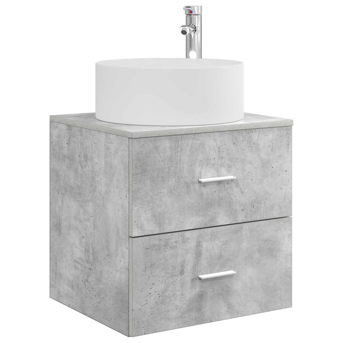 Set di mobili per il bagno 5 pz Grigio Cemento | homemem39