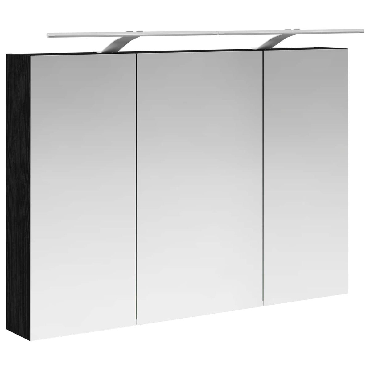 Set di mobili per il bagno 4 pz Rovere Nero | homemem39