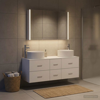 Set di mobili per il bagno 4 pz Bianco | homemem39